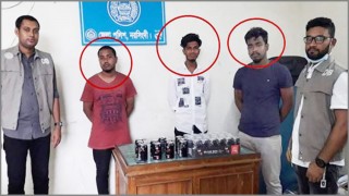 নরসিংদীতে ৩৬ ক্যান বিয়ারসহ ৩ মাদক ব্যবসায়ী গ্রেপ্তার